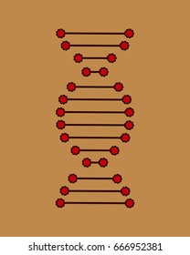 Molecular structure of DNA. DNA. Vector illustration.