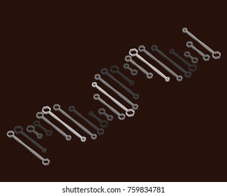 Molecular structure of DNA. DNA. Vector illustration.