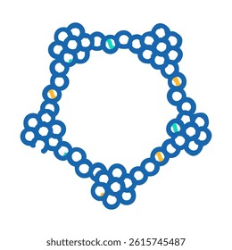 molecular structure doodle icon sketch vector. molecular structure sign. isolated symbol illustration