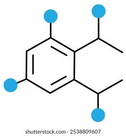 Molecular Structure of Eco-Friendly Phthalates Vector Icon Design