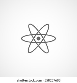 Molecular Structure Flat Icon On White Background