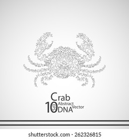 Molecular structure in the form of crab,  vector elegant illustration