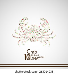 Molecular structure in the form of crab,  vector elegant illustration