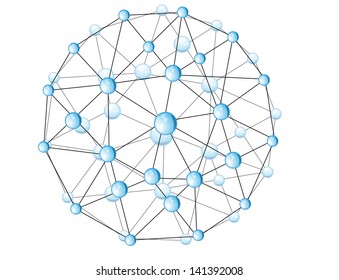 molecular structure in the form of a sphere. Eps 10