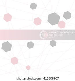 Molecular structure in the form of a sphere. Vector illustration. Technology.