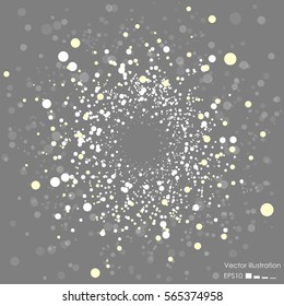 Molecular structure in the form of a sphere. Vector illustration