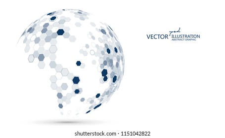 Molecular structure formed the three-dimensional earth, the implication of the sense of science and technology.