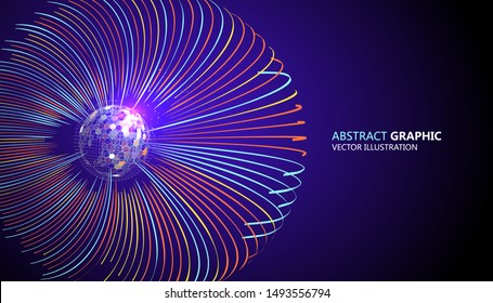 Molecular structure formed the three-dimensional earth, the implication of the sense of science and technology.