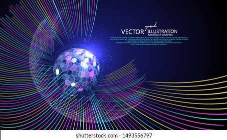 Molecular structure formed the three-dimensional earth, the implication of the sense of science and technology.