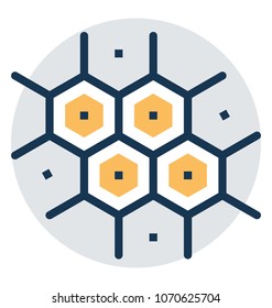 
Molecular structure gene elements, flat vector icon 
