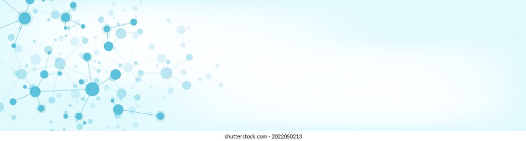 Molecular structure and genetic engineering, molecules DNA, neural network, scientific research. Abstract background for innovation technology, science, healthcare, and medicine