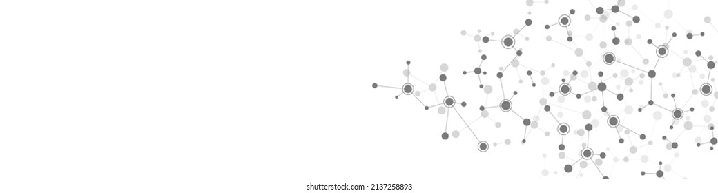 Molecular structure and genetic engineering, molecules DNA, neural network, scientific research. Abstract background for innovation technology, science, healthcare, and medicine