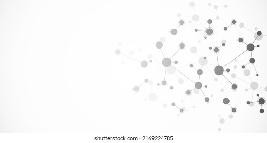 Molecular Structure And Genetic Engineering, Molecules DNA, Neural Network, Scientific Research. Abstract Background For Innovation Technology, Science, Healthcare, And Medicine