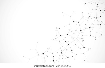 Molecular structure and genetic engineering, molecules DNA, neural network, scientific research. Abstract background for innovation technology, science, healthcare, and medicine