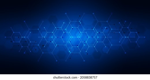 Molecular structure and genetic engineering, science, innovation technology, healthcare, and medicine design