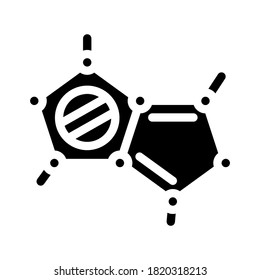 molecular structure glyph icon vector. molecular structure sign. isolated contour symbol black illustration