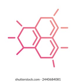 Icono de estructura molecular ilustración vectorial de stock editable