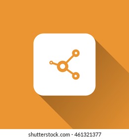 molecular structure icon. flat design
