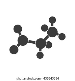 Molecular Structure Icon. Flat Vector Illustration In Black On White Background. EPS 10