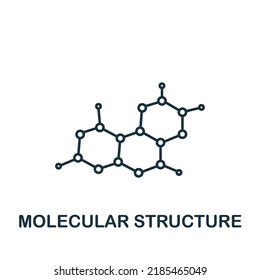 Molecular Structure Icon. Monochrome Simple Bioengineering Icon For Templates, Web Design And Infographics