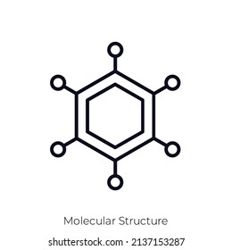 Molecular Structure icon. Outline style icon design isolated on white background