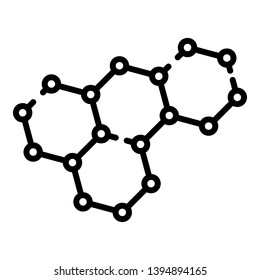 Molecular structure icon. Outline molecular structure vector icon for web design isolated on white background
