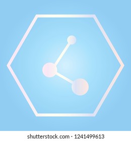 Molecular structure icon, science and technologies