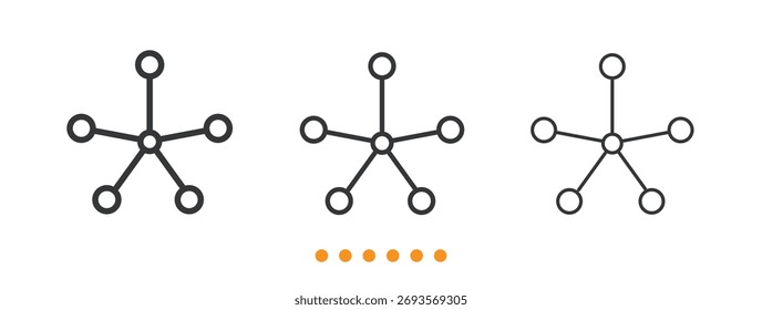 Molecular Structure icon. Thin line icon vector