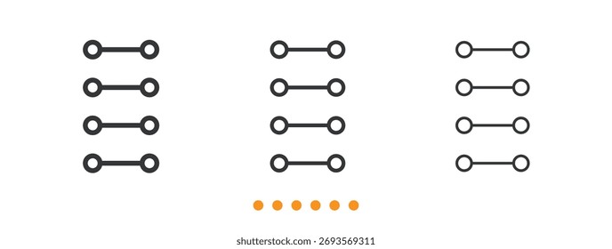 Icono de estructura molecular. Vector de icono de línea delgada