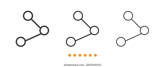 Symbol Molekulare Struktur. Dünne Linie Symbol Vektor