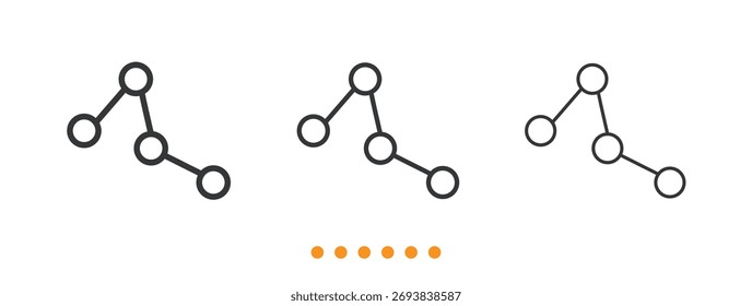 Symbol Molekulare Struktur. Dünne Linie Symbol Vektor