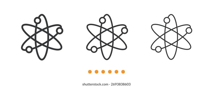 Molecular Structure icon. Thin line icon vector