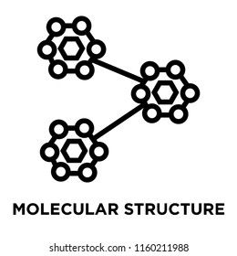 Molecular Structure icon vector isolated on white background, Molecular Structure transparent sign , linear symbol and stroke design elements in outline style