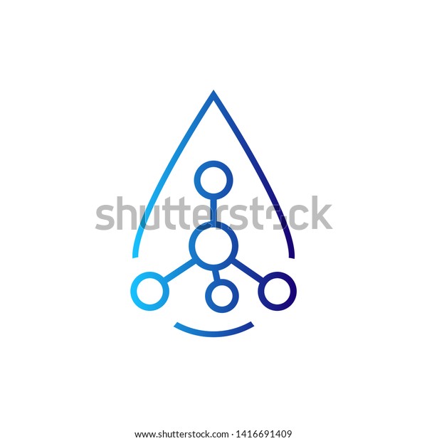 Molecular Structure Inside Drop On White Stock Vector (Royalty Free ...
