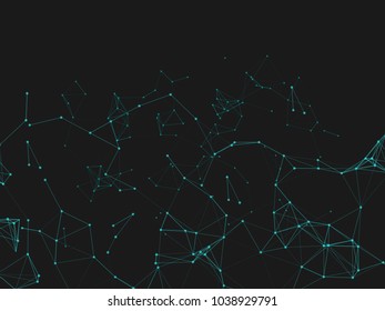 Molecular structure, Internet connection, abstract technology graphic background. Vector illustration