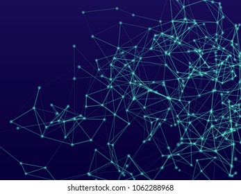 Molecular structure, Internet connection, abstract technology graphic background. Vector illustration.