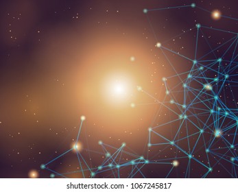 Molecular structure, Internet connection, abstract technology graphic background. Vector illustration
