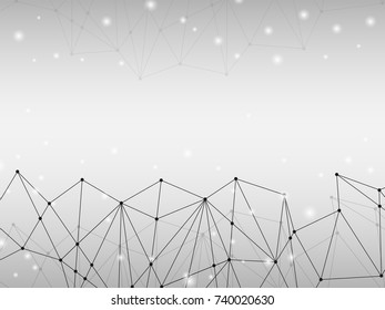 Molecular structure, Internet connection, abstract technology graphic background. Vector illustration