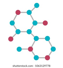 molecular structure isolated icon