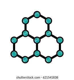 molecular structure isolated icon