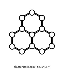 molecular structure isolated icon