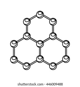 molecular structure isolated icon design, vector illustration  graphic 