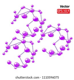 molecular structure, isolated on white background vector illustration