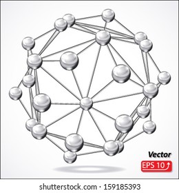 molecular structure, isolated on white background vector