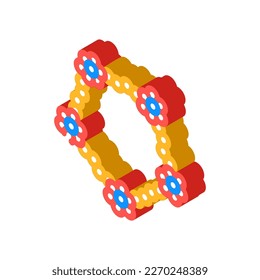 molecular structure isometric icon vector. molecular structure sign. isolated symbol illustration