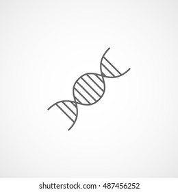 Molecular Structure Line Icon On White Background