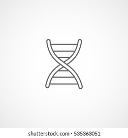 Molecular Structure Line Icon On White Background