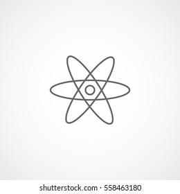 Molecular Structure Line Icon On White Background