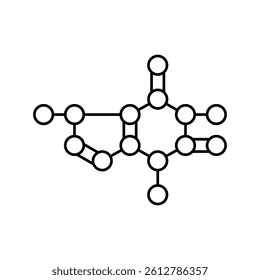 molecular structure line icon vector. molecular structure sign. isolated contour symbol black illustration