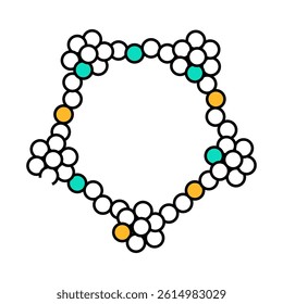 molecular structure line icon vector. molecular structure sign. isolated symbol illustration